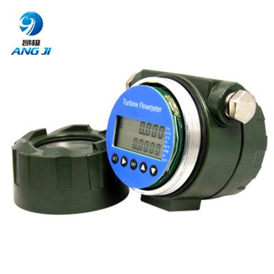 China Design according to different shell size and parameter requirements pulse output battery power supply turbine flow meter liquid gauge segmented transmitter for sale