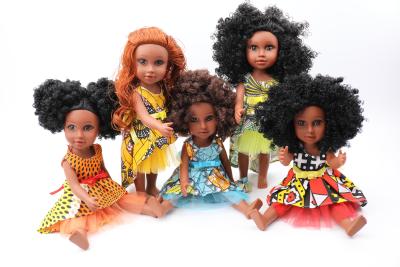 China 12 pulgadas muñeca negra realista ropa de muñeca africana regalo muñecas negras para niños ropa de muñeca niña americana en venta