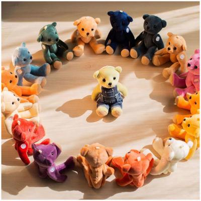 China Custom plush stuffed animals Joint plush bear doll key chain stuffed animal toys for sale