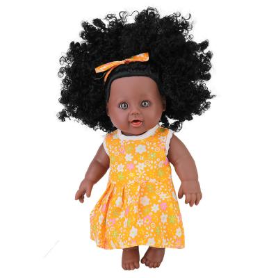 China Beauty Kids gift 35cm Vinyl Cute Reborn Dolls with Hand rooted mohair for sale