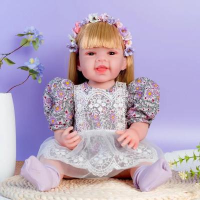 China 2.6 pounds Vinyl 22 Inch For Kids Gift Fashion Doll With Beauty Dress for sale