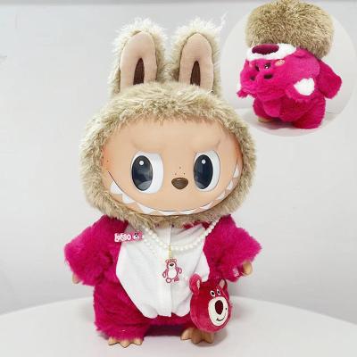 China Custom Labubu doll cloth Sweater Toy Cloth Colorful Suit Set Labubu Cartoon Dress for sale