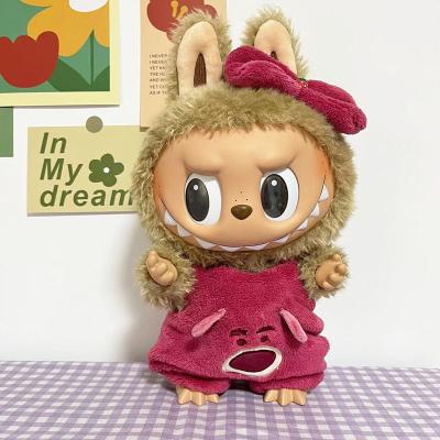 China Low MOQ Labubu doll cloth Sweater Toy Cloth Colorful Suit Set Labubu Cartoon Dress for sale