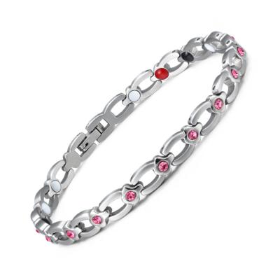 China MagEnergy Crystal Bracelets Women Magnetic Titanium CLASSIC Adjustable Bracelet for sale