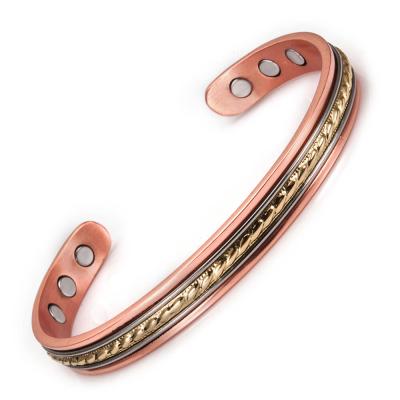 China MagEnergy CLASSIC Men Copper To Slap Teniss Elbow & Blood Pressure Magnetic Bracelets for sale