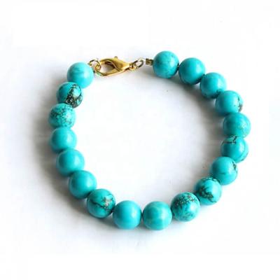 China MagEnery TRENDY Turquoise Adjustable Round Bracelet with Lobster Clasp for sale