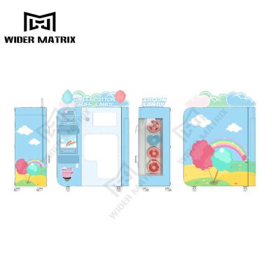 China SDK Support Multi-Language Settings Vending Cotton Floss Automatic Electric Candy Making Vending Machine Colorful Flowers For Kids for sale