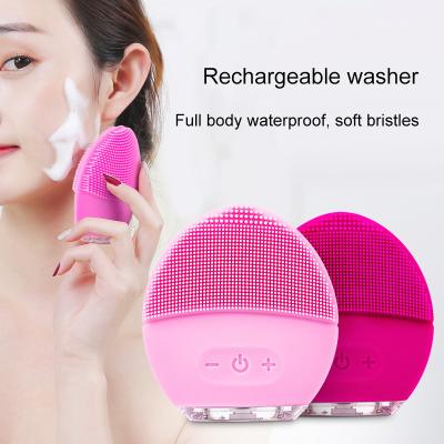 China Private LOGO Cleaning Wash Sonic Facial Cleansing Brush Silicone DEEP CLEANSING Brush for sale