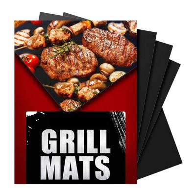 China Heat Resistance Non-Stick BBQ Grill Mat PTFE BBQ Mat High Temperature Resistant for sale