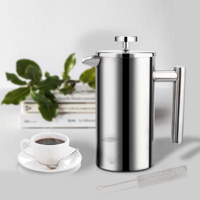 China PORTABLE French high quality parmur insulated pot 1000ml press stainless steel espresso coffee machine coffee tea maker for sale