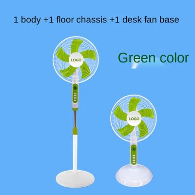 China Household 16 Inch Rechargeable Floor ACAC/DC12V Lithium Battery Household 2in1 Solar Desktop Fan for sale