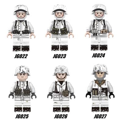 China German Army Figure Germany Military Action Figure Winter Snow Soldiers Building Toy WW2 Soldier Building Block Legoinglys for sale