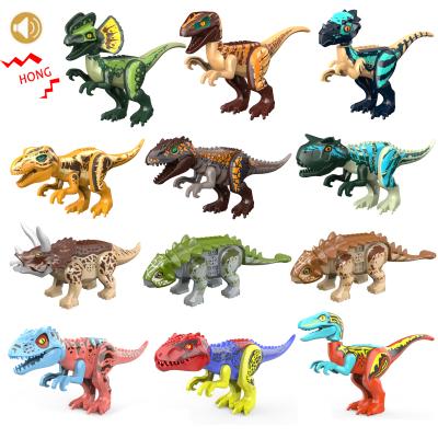 China Building Toy Sound Big Jurassic Dinosaur Figure Indominus Model Rex Blocks Building Creator LegoINGLys Plastic Dinosaurs With Sounds for sale