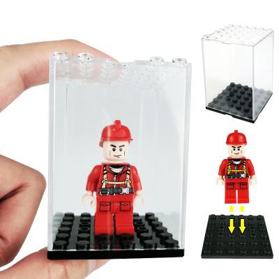 China Building Block LegoINGlys Minfigure Display Box Figure Display Box Building Block Transparent Acrylic Cube Kids Toys For Gift for sale