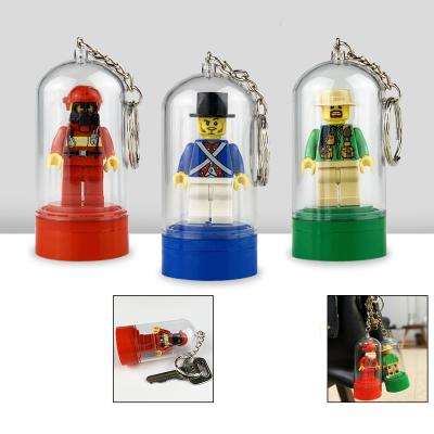 China Building Toy Key Chain Ring LegoINGlys Figure Display Box Mini Building Block Phone DIY MOC Bricks Pendant Toys For Gift for sale