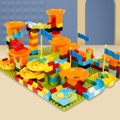 China Building Toy Marble Race Run Big Block Maze Ball Funnel Slide Building Blocks DIY Large Bricks Educational Toys For Kids Gift for sale