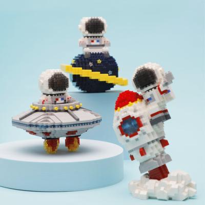 China Educational Toy Micro Diamond Building Blocks Astronaut Satellite Building Blocks Moon Planet Bricks Toys For Kids Astronaut for sale