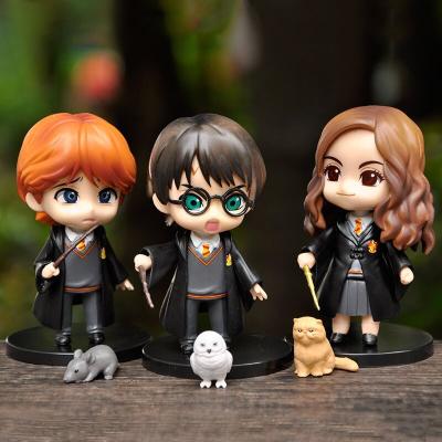 China Magic PVC Movie Harry Dolls Toys 10cm Action Number Toy Drag Weasley And Hermione Ron PVC for sale