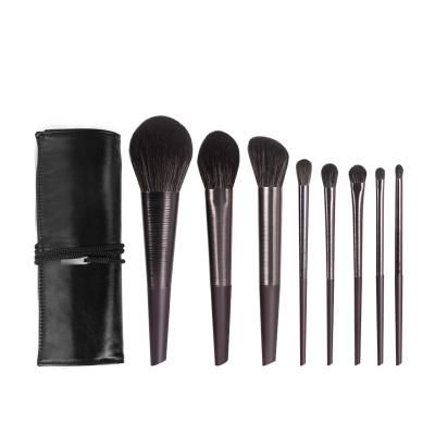 China Luxury Selling Wood Eyelash Brush Makeup Brush Best Set With Makeup Bag for sale