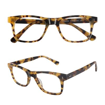 China Vintage Retro Eye Glass Acetate Glass Frame Cheap Handcrafted Eyewear for sale