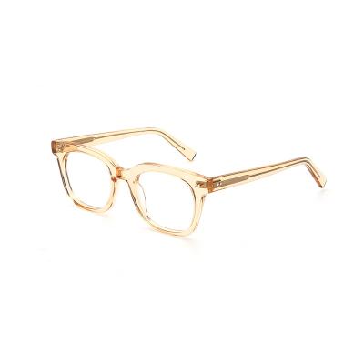 China Retro Vintage Anti-Blue Lightweight Acetate Glasses Women Shape Square Eyewear Radiation Protection Computer Glasses for sale