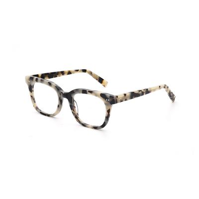 China Retro Retro Acetate Frame Anti Glass Square Light Men Women Spectacle Glass Myopia Optical Frames for sale