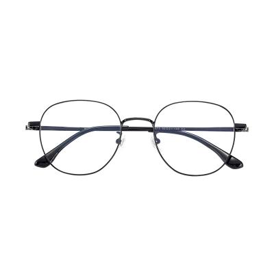 China Newest Hot Fashion Trendy Vintage Unisex Clear Glass Round Metal Frame Optical Glasses for sale