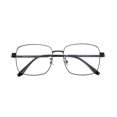 China Fashion Trendy Classic Ergonomic Titanium Black Frame Anti Blue Transparent Glasses for sale