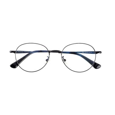 China Fashionable Stylish Black Metal Frame Anti Myopia Blue Lightweight Vintage Glasses Transparent Glasses for sale