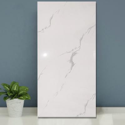 China 40x80 Eco-friendly Full Body Self Adhesive Porcelain Bathroom Ceramic Art Wall Tiles White Matte for sale