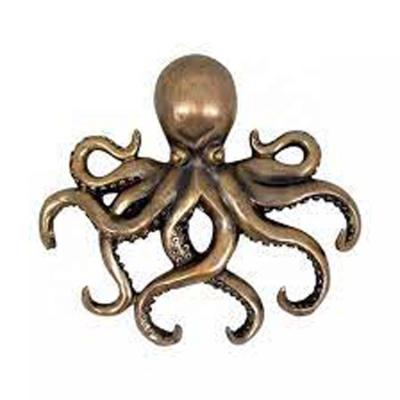 China Custom Animal Home Decor Life Size Garden Craft Statue China Factory Metal Octopus Bronze Sculpture for sale