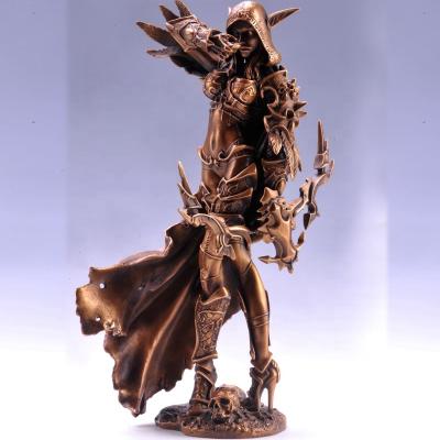 China Cartoon Toy Factory Bronze Casting World of Warcraft Sylvanas Handmade Model Figures For Sale for sale