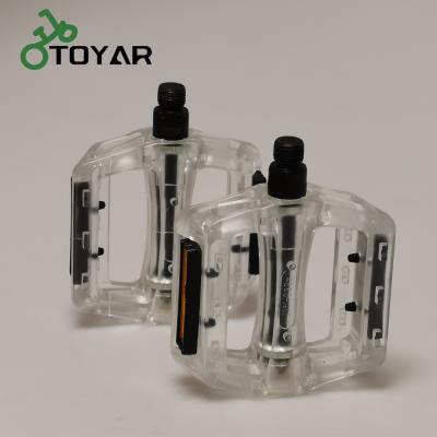 China Toyar BMX Durable Wide Platform Bicycle Pedal Transparent Color Customized For BMX Mountain Bike Accessories 233X for sale