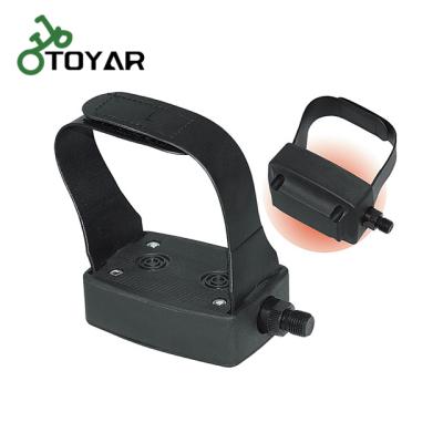 China Exercise Bike Bike Pedals With Straps For Exercise Bike Spinning Bike Heavy Duty 9/16 Or 1/2 Inch Axle Bicycle Pedal 4X for sale