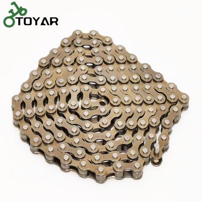 China Single Mountian Road Bike Toyar Gear Bike Chain Brown Steel 1/2 x 1/8 Inch 116 Links Cadena De Bicicleta For Most Road City Bicycle Accessories for sale