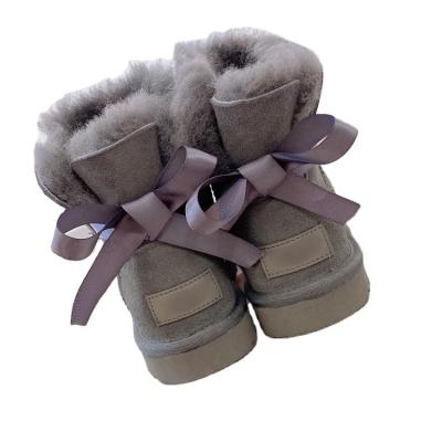 China Fashion New Arrival Fashion Trend Ankle Bowknot Women's Boots With Supplier Price Fur Winter Snow Boots For Women for sale