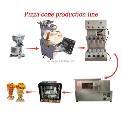 China Automatic electric pizza cone production line pizza cone molding machine pizza cone maker for sale