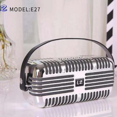 China Phone Function Lezun E27 Wireless Speaker, Portable Retro Wireless Speaker, Outdoor Super Bass Stereo Portable Wireless Speaker for sale