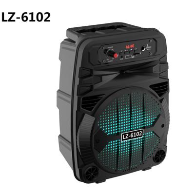 China 6.5 Inch Trolley Speaker Cart Professional Portable Subwoofer Phone Function LZ-6102 for sale