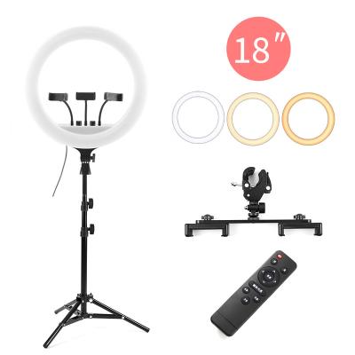 China ABS+PC 100w 5500k 18 inch ring light tripod with remote for sale