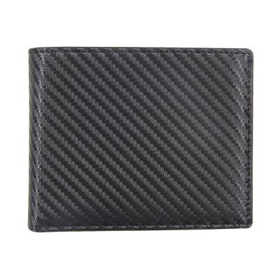 China Hot sale rfid men wallets real leather carbon fiber smart wallet rfid blocking bifold wallet for men for sale