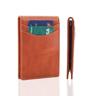 China New Design RFID Wallet Airtag rfid Wallet Smart Airtag Card Holder Case Leather Airtag Wallet Holder for sale