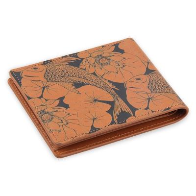 China RFID OEM Printing Animal Bifold Wallet For Men Custom Printed Genuine Cowhide Leather Wallet for sale