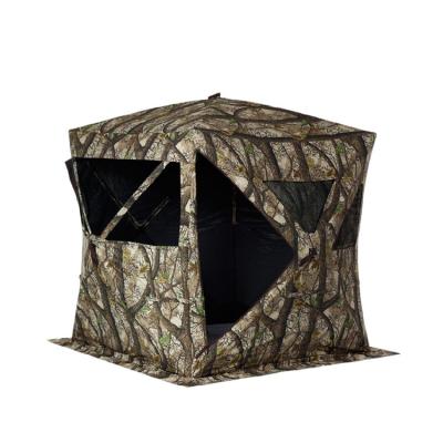 China Hunting Foldable Waterproof Camouflage 3 man For Outdoor Ground Hunting Blind Tent for sale