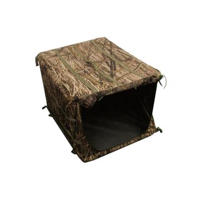 China Duck Portable Hub Camouflage Dog House Outdoor Hunting Pop Up Fiberglass Camouflage Hunting Tents Blind Ground for sale