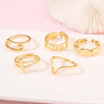 China FASHIONABLE Trendy Women Jewelry Customized 14K Gold Plated Rings Design For Women for sale