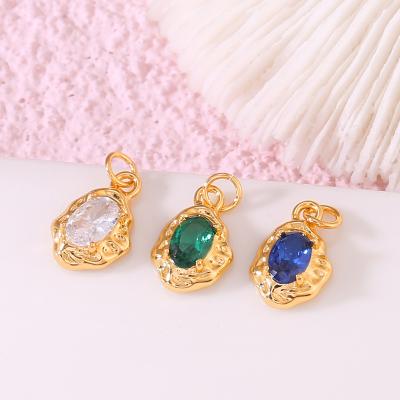 China 2022 Fashion TRENDY Charm Zircon Stones Mini Small Pendant Charms For Jewelry Dropshipping for sale