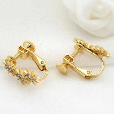 China FASHIONABLE Hot Selling Star Shape 18K Gold Plated Painless Ear Clip Earring for sale