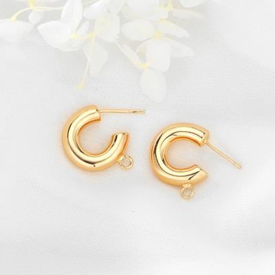 China FASHIONABLE Trendy 14K Gold Plated Jewelry DIY Wholesale Dangling Earrings Accessories for sale