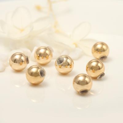 China DIY Jewelry Accessory New Design 14k Gold Plated Ball Shape Earring Stopper Jewelry Back Earplugs for sale